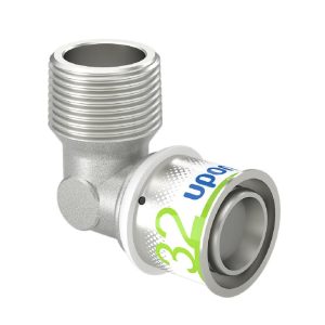Uponor MLC perskoppeling knie 32 x 1 buitendraad