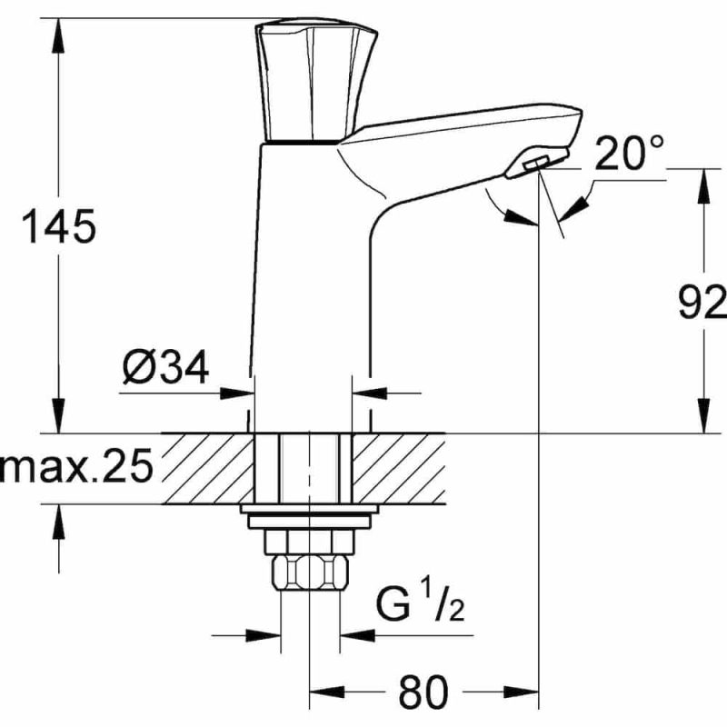 GROHE Costa L toiletkraan hoog 20186001 1 1 1