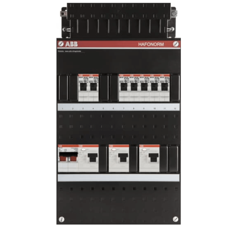 ABB busboard groepenkast 1 fase 7 groepen 220 x 390 1 ABB busboard groepenkast 1 fase 7 groepen 220 x 390 1