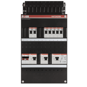 ABB busboard groepenkast 1 fase 7 groepen + beltrafo 220 x 390 1