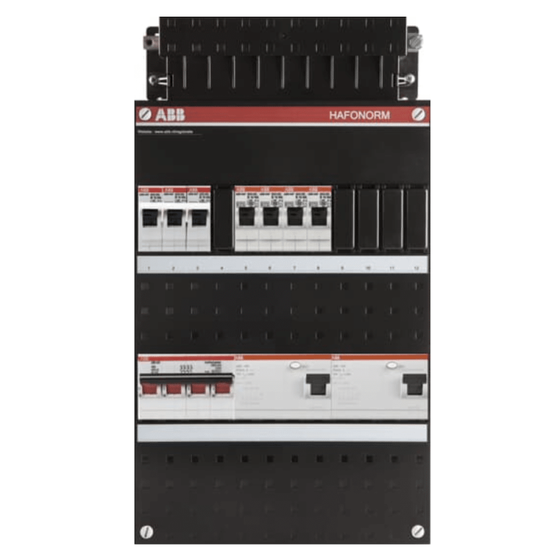 ABB busboard groepenkast 3 fase 4 groepen + kookgroep 220 x 390 1 ABB busboard groepenkast 3 fase 4 groepen + kookgroep 220 x 390 1