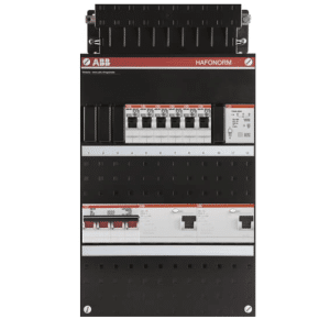 ABB busboard groepenkast 3 fase 6 groepen + beltrafo 220 x 390 1