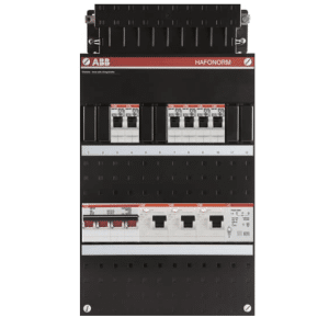 ABB busboard groepenkast 3 fase 6 groepen + beltrafo 220 x 390 2
