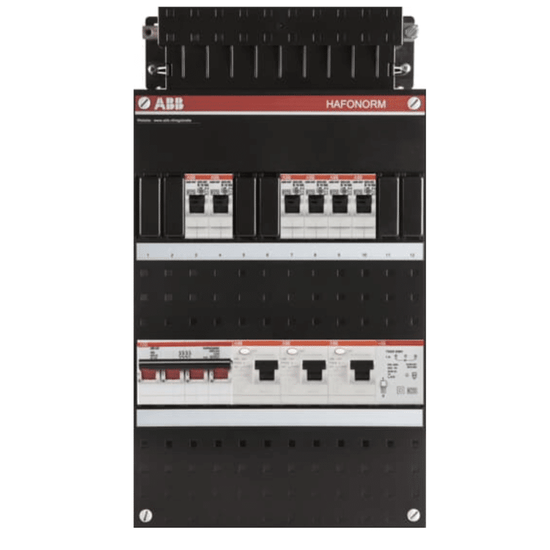 ABB busboard groepenkast 3 fase 6 groepen + beltrafo 220 x 390 2 ABB busboard groepenkast 3 fase 6 groepen + beltrafo 220 x 390 2