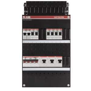 ABB busboard groepenkast 3 fase 6 groepen + fornuisgroep 220 x 390