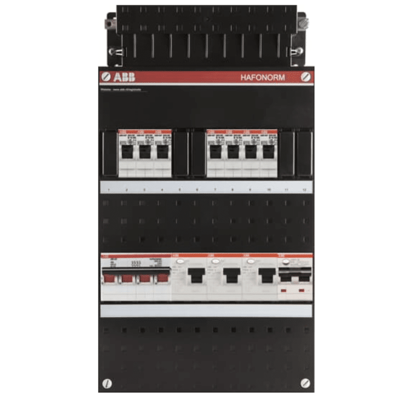 ABB busboard groepenkast 3 fase 7 groepen + aardlekautomaat 220 x 390 1 ABB busboard groepenkast 3 fase 7 groepen + aardlekautomaat 220 x 390 1