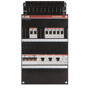 ABB busboard groepenkast 3 fase 7 groepen + beltrafo 220 x 390