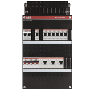 ABB busboard groepenkast 3 fase 7 groepen + fornuisgroep 220 x 390