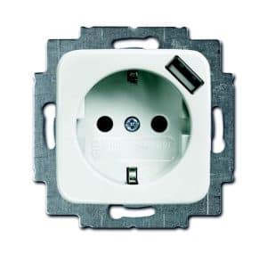 Busch Jaeger Reflex SI WCD+RA en USB 1V alpinwit - 20 EUCBUSB-214