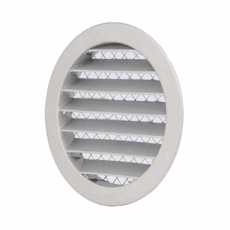 Europlast aluminium buitenlucht muur rooster zilver Ø 200mm - DSAV200 200 alu buiten rooster grijs