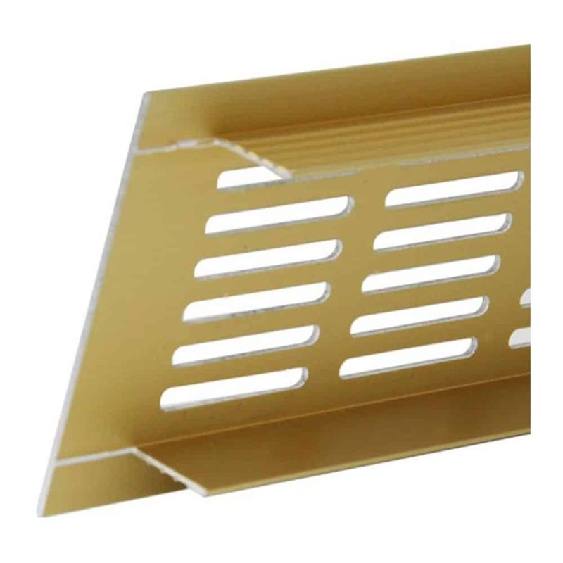 Europlast aluminium plintrooster goud 500 x 40mm - RA450G Aluminium plintrooster goud 500 x 40mm 1 1
