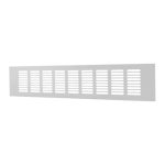 Aluminium plintrooster wit 500 x 40mm 2