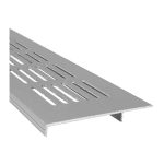 Aluminium plintrooster zilver 300 x 60mm 2 1