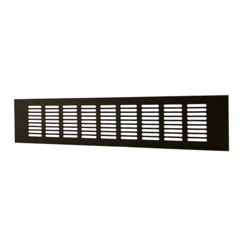 Europlast aluminium plintrooster zwart 300 x 40mm - RA430B Aluminium plintrooster zwart 300 x 40mm 2