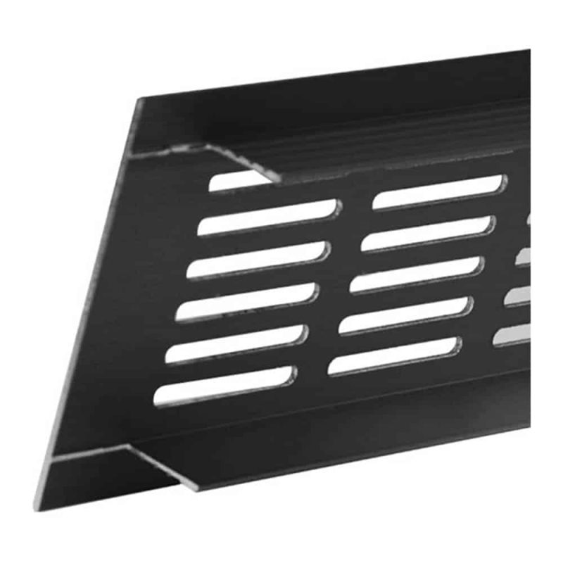 Europlast aluminium plintrooster zwart 500 x 40mm - RA450B Aluminium plintrooster zwart 500 x 40mm 1 1