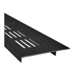Aluminium plintrooster zwart 500 x 80mm 2 1