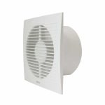 Badkamerventilator standaard 100 mm wit voorkant zijkant timer 2