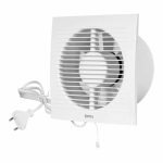 Badkamerventilator standaard 150 mm wit stekker 1