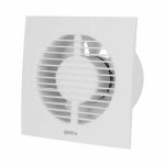 Badkamerventilator standaard 150 mm wit timer vocht