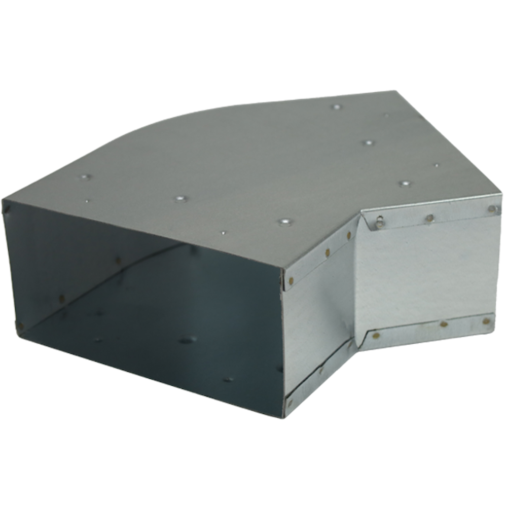 Bocht 45 graden 300×80 mm horizontaal tbv instortkanaal