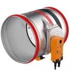 Brandklep rond 100 mm met servomotor 230V EI120S