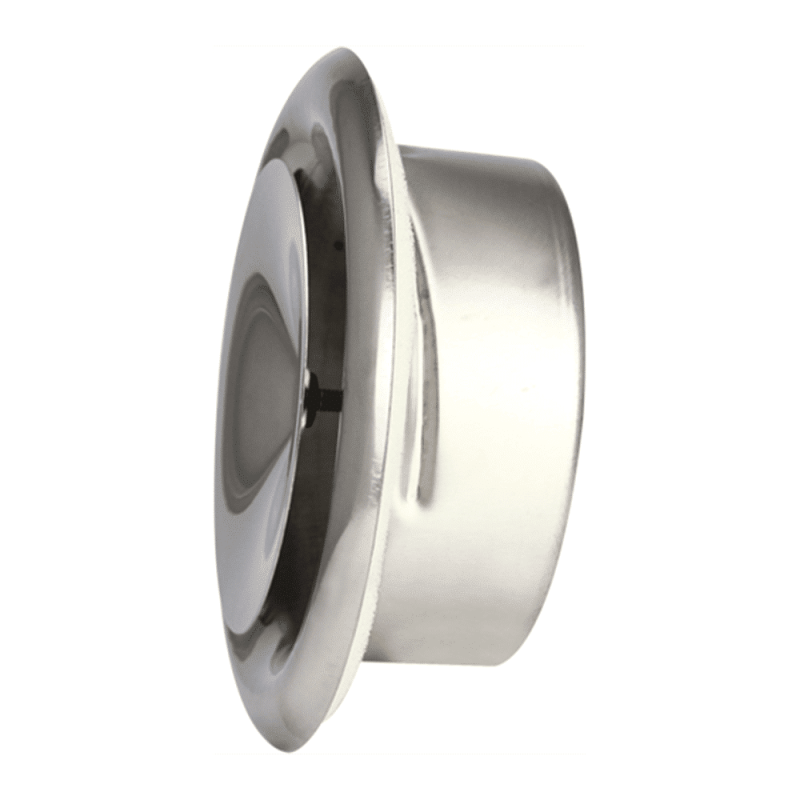 DEC RVS toevoer ventilatie ventiel met montagebus Ø 125 mm - DVS-PY125 DEC RVS ventilatie toevoer ventiel O 125 mm 2