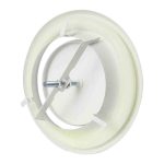 DEC metalen ventilatie afvoer ventiel klemveren O 100 mm wit 2 1