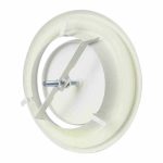 DEC metalen ventilatie afvoer ventiel klemveren O 160 mm wit 2 1