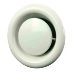 DEC metalen ventilatie afvoer ventiel montagebus O 80 mm wit 6