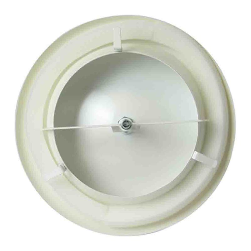 DEC metalen toevoer ventilatie ventiel met klemveren spierwit RAL9010 Ø 160 mm - DVSC-P160 DEC metalen ventilatie toevoer ventiel klemveren O 160 mm wit 1 1