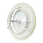 DEC metalen ventilatie toevoer ventiel klemveren O 160 mm wit 2 1