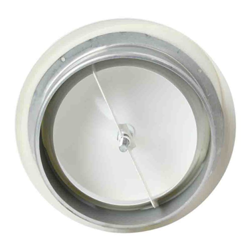 DEC metalen toevoer ventilatie ventiel met montagebus spierwit RAL9010 Ø 80 mm – DVS-P080 DEC metalen ventilatie toevoer ventiel montagebus O 80 mm wit 1 2