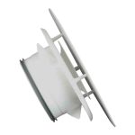 Imaginair AQ 0125 metalen ventilatie ventiel met montageveren O 125 mm wit vierkant 2 1
