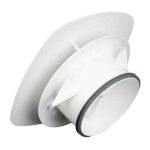 Imaginair AQ 0125 metalen ventilatie ventiel met montageveren O 125 mm wit vierkant 3