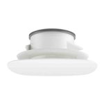 Imaginair AQ 0125 metalen ventilatie ventiel met montageveren O 125 mm wit vierkant 4