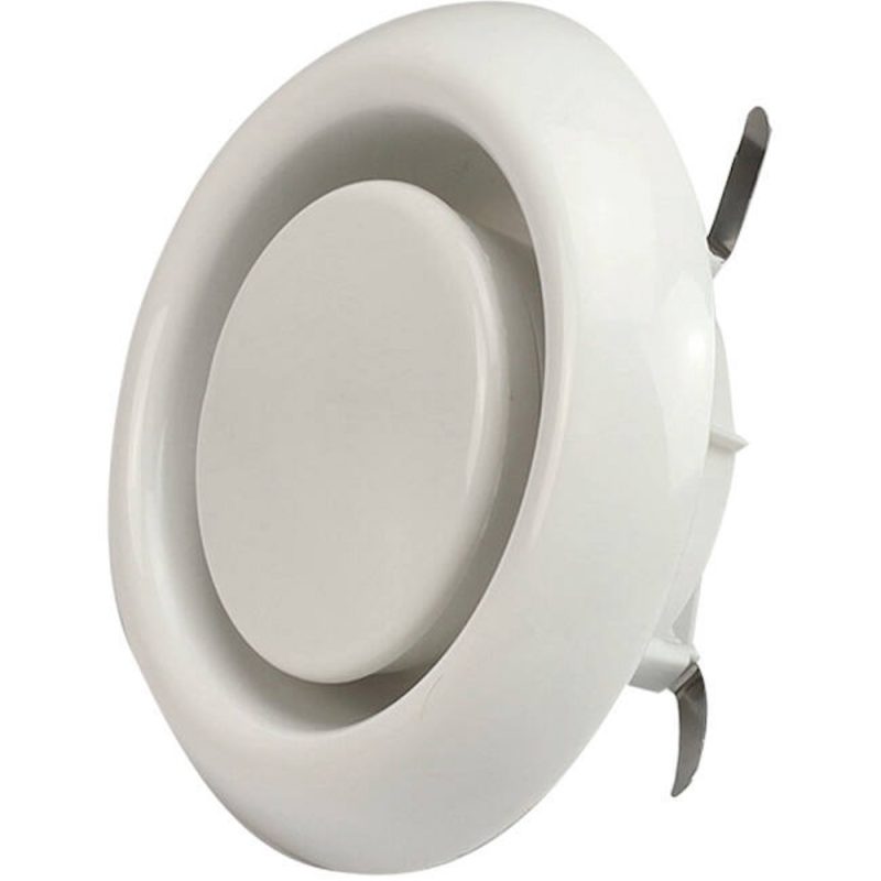 Kunststof afvoer ventilatie ventiel met klemveren wit RAL9010 Ã 100 mm - AVP-C100 Kunststof afvoer ventilatie ventiel met klemveren wit RAL9010 O 100 mm AVP C100 1 2