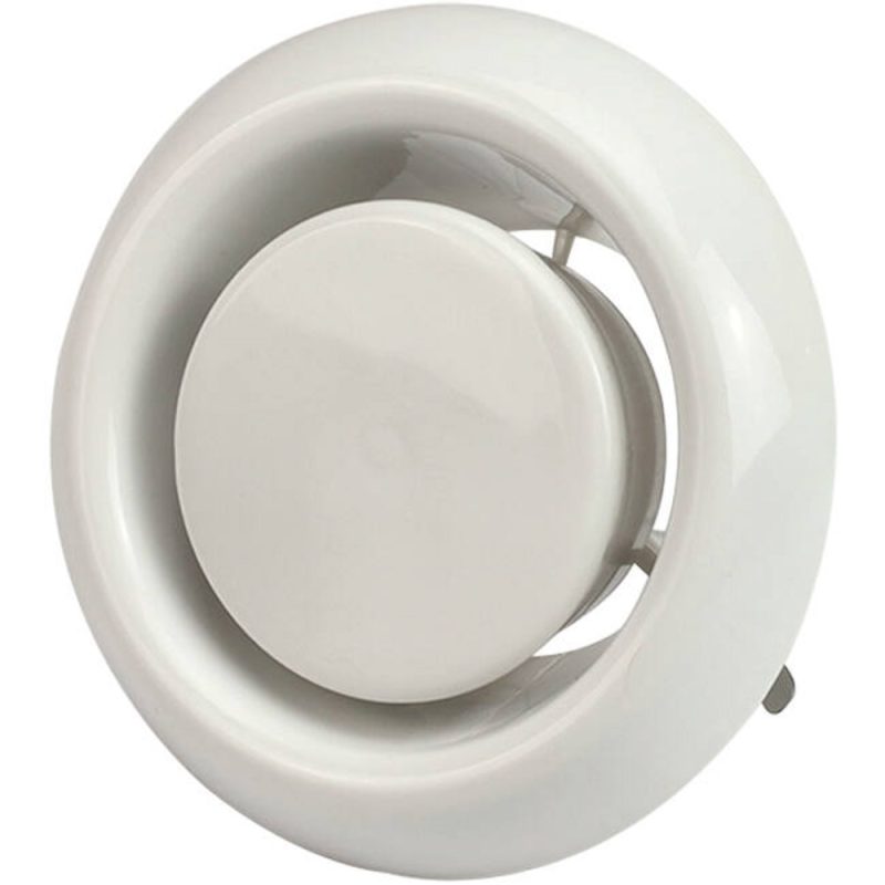 Kunststof afvoer ventilatie ventiel met klemveren wit RAL9010 Ã 100 mm - AVP-C100 Kunststof afvoer ventilatie ventiel met klemveren wit RAL9010 O 100 mm AVP C100 5