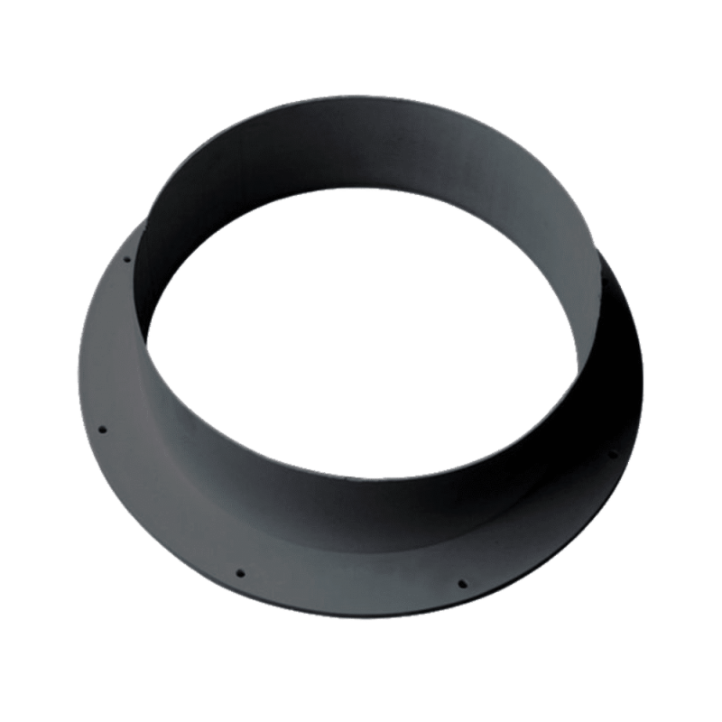 Kunststof flens zwart Ø 125 mm Kunststof flens zwart O 125 mm 1