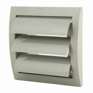 Europlast kunststof lamellenrooster 150 x 150mm grijs Ø 100mm - ND10ZP