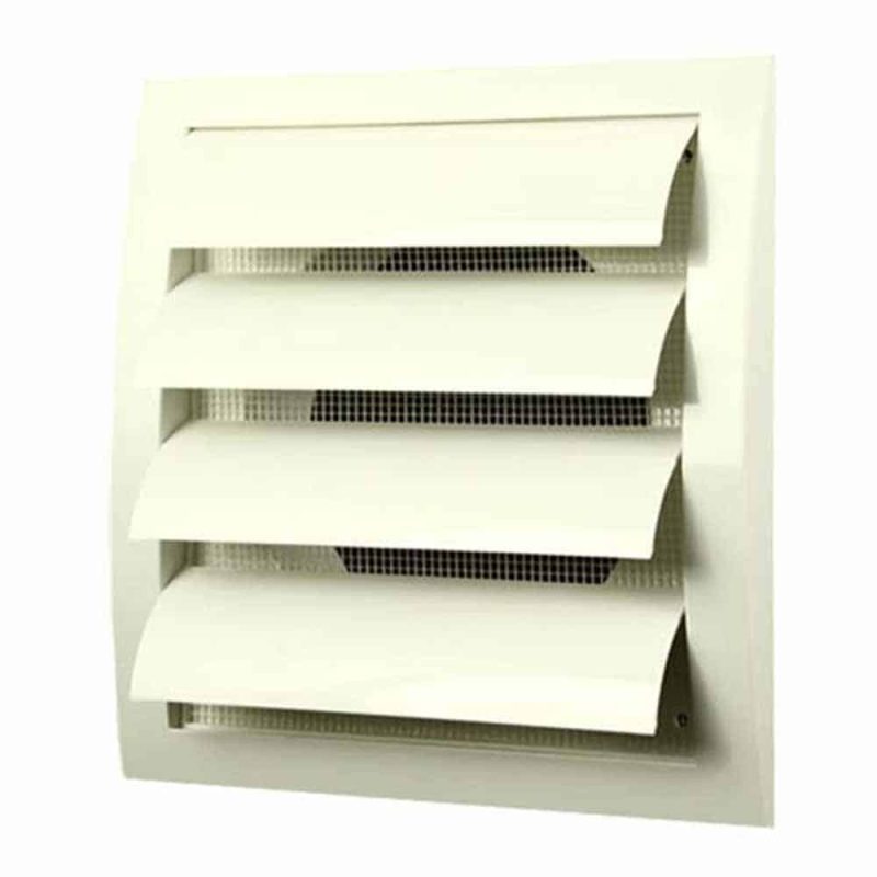 Europlast kunststof lamellenrooster 190 x 190mm wit ø 125mm - ND12Z Kunststof lamellenrooster 190 x 190mm wit O 125mm 1