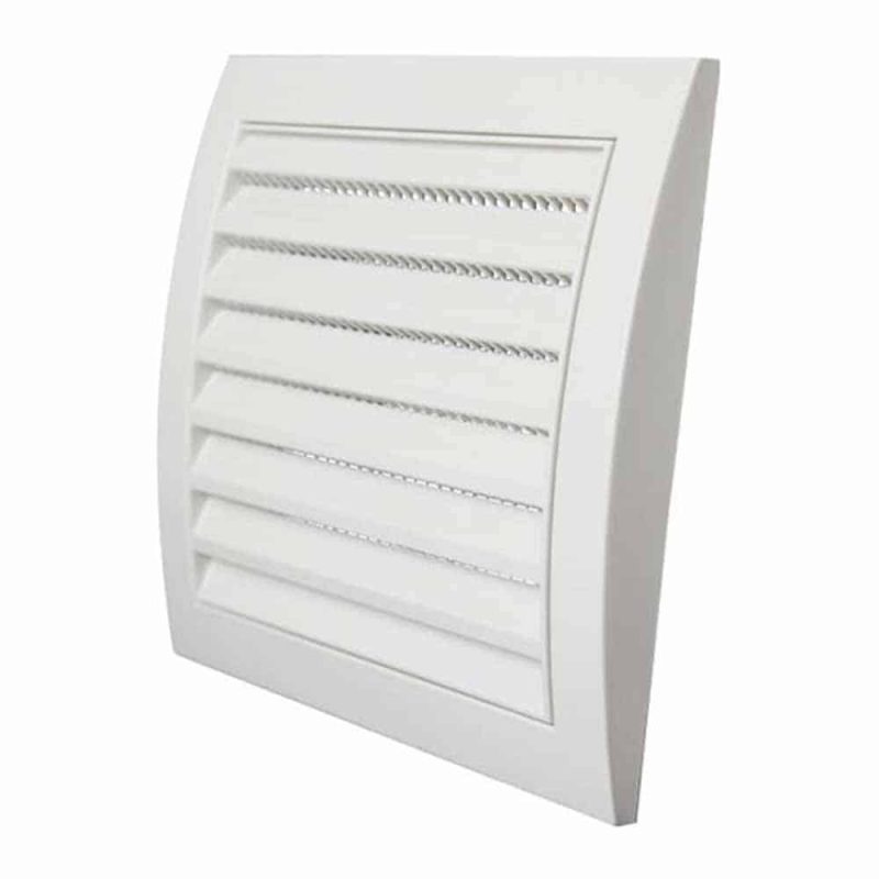 Europlast kunststof muurrooster wit 190 x 190mm - N12 Kunststof muurrooster 190 x 190mm wit 1 1