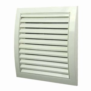Europlast kunststof muurrooster wit 190 x 190mm - N12