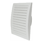 Kunststof muurrooster 190 x 190mm wit O 125mm 2