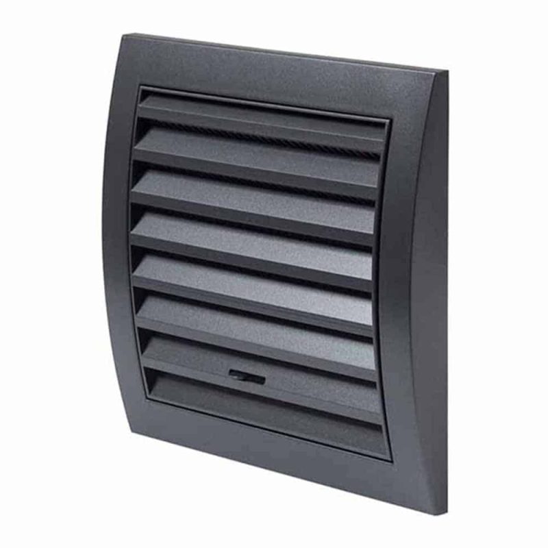Europlast kunststof muurrooster regelbaar antraciet 150 x 150mm - N10RA Kunststof muurrooster regelbaar 150 x 150mm antraciet 2