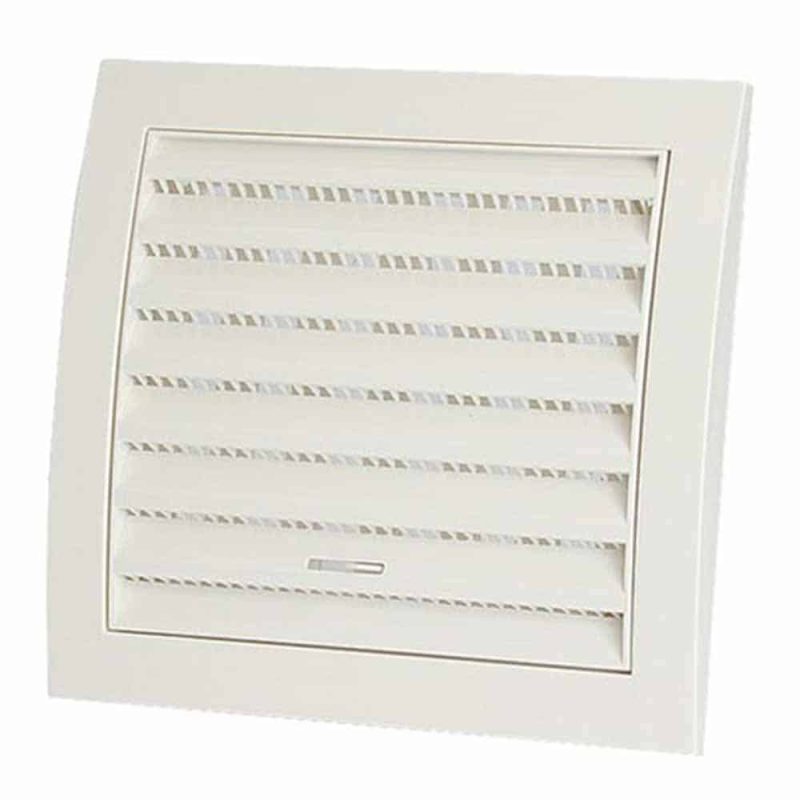 Europlast kunststof muurrooster regelbaar wit 150 x 150mm - N10R Kunststof muurrooster regelbaar 150 x 150mm wit