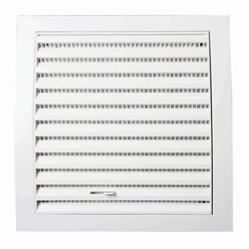 Europlast kunststof muurrooster regelbaar wit 150 x 150mm ø 100mm - N10R Kunststof muurrooster regelbaar 150 x 150mm wit O 100mm 1 1