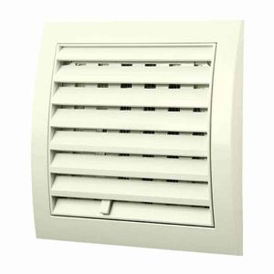 Europlast kunststof muurrooster regelbaar wit 190 x 190mm ø 150mm - N15R