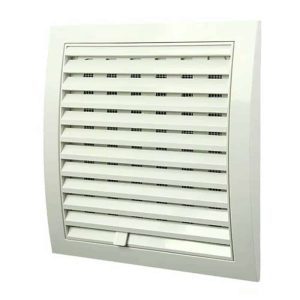 Europlast kunststof muurrooster regelbaar wit 190 x 190mm - N12R