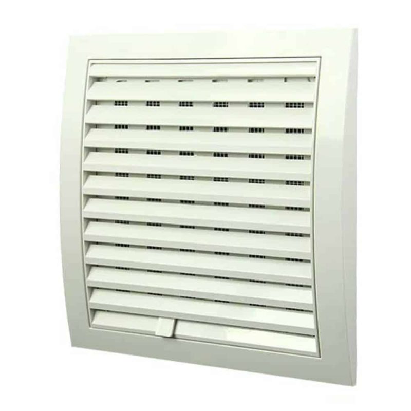 Europlast kunststof muurrooster regelbaar wit 190 x 190mm ø 125mm - N12R Kunststof muurrooster regelbaar190 x 190mm wit O 125mm