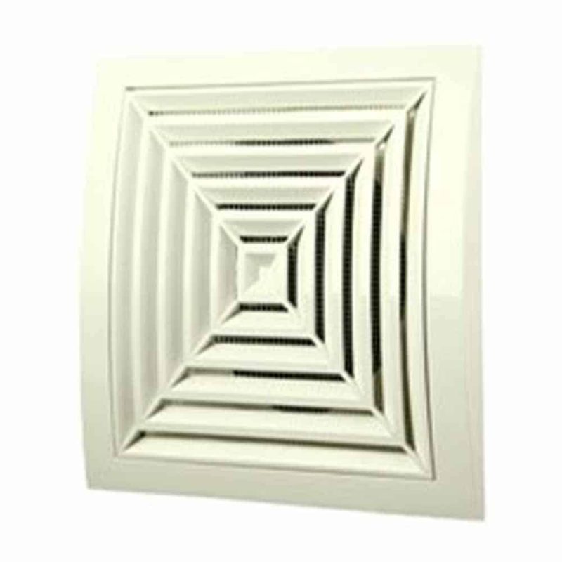 Europlast kunststof plafondrooster 190 x 190mm wit ø 125mm - ND12G Kunststof plafondrooster 150 x 150mm wit O 125mm 2